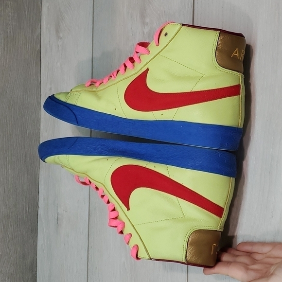 Nike Blazer Mens Mid Multicolor Hi Top Leather ID CW4649-993 Sneakers shoes sz 9 - Picture 7 of 12